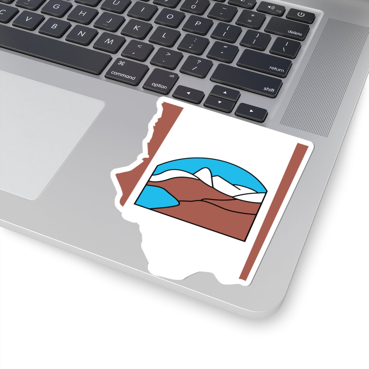 Flag map of Grise Fiord (Canada) STICKER Vinyl Kiss-Cut Decal