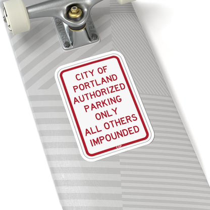 PBOT Road sign P4020 (Oregon) (Road Sign) STICKER Vinyl Kiss-Cut Decal