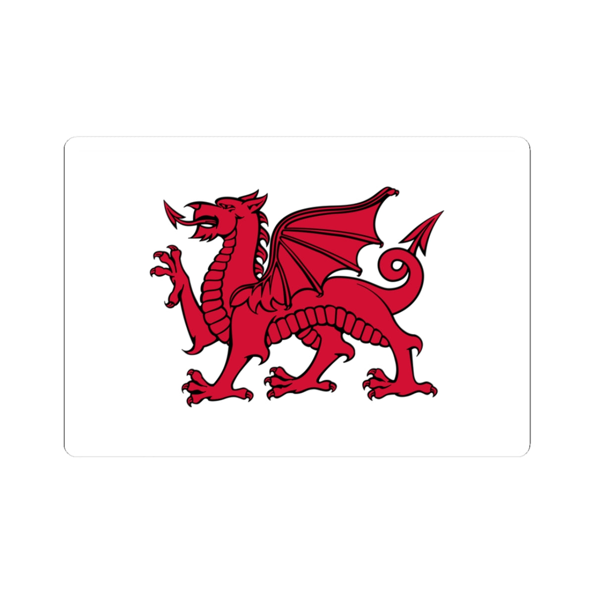 Flag of Wales without Green (United Kingdom) STICKER Vinyl Kiss-Cut Decal