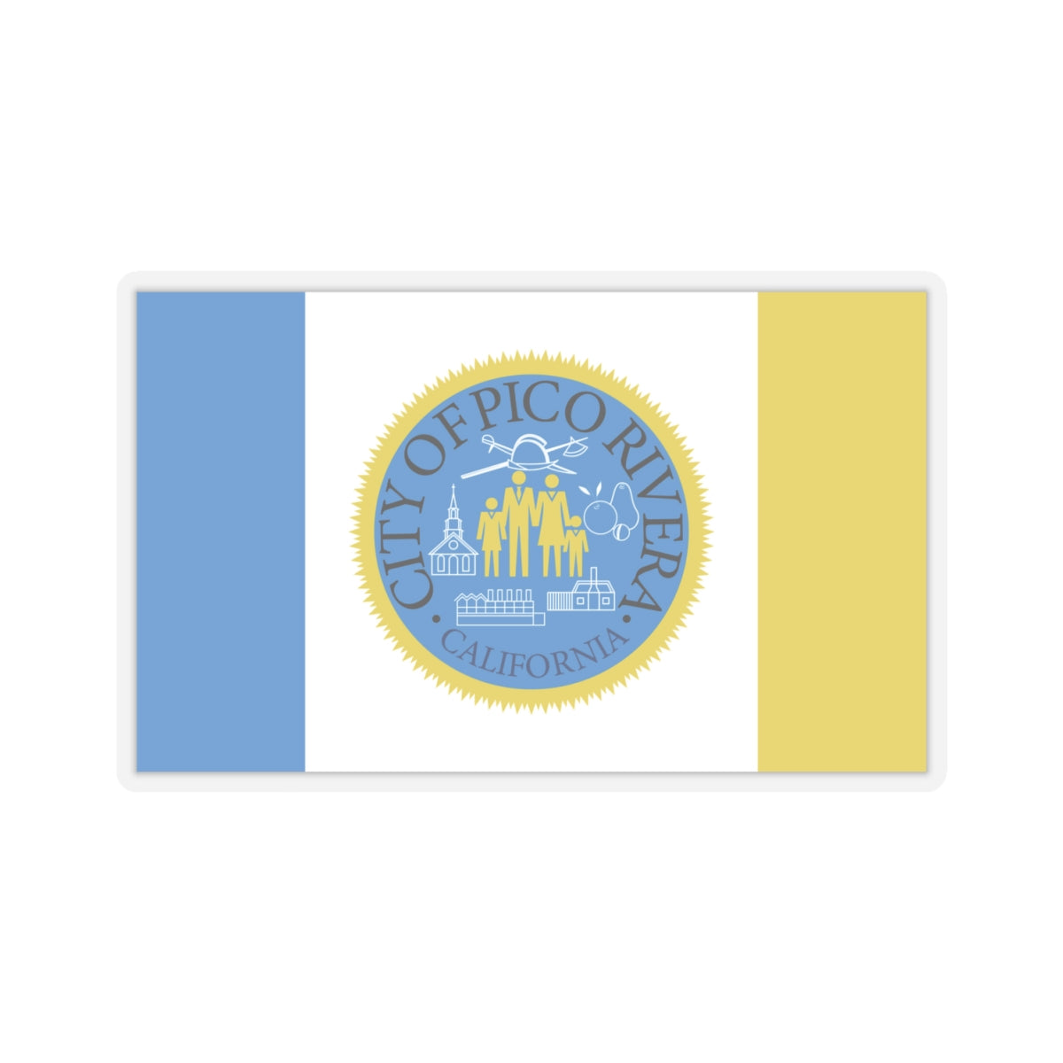 Flag of Pico Rivera, California - STICKER Vinyl Kiss-Cut Decal