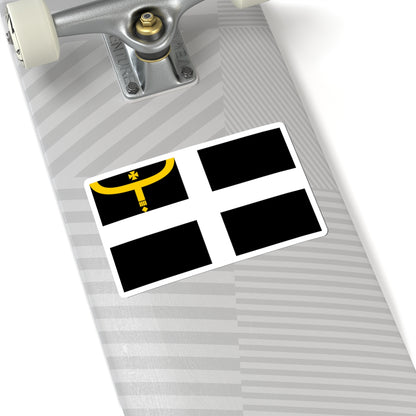 Flag of Saint Augustine of Canterbury (England) STICKER Vinyl Kiss-Cut Decal
