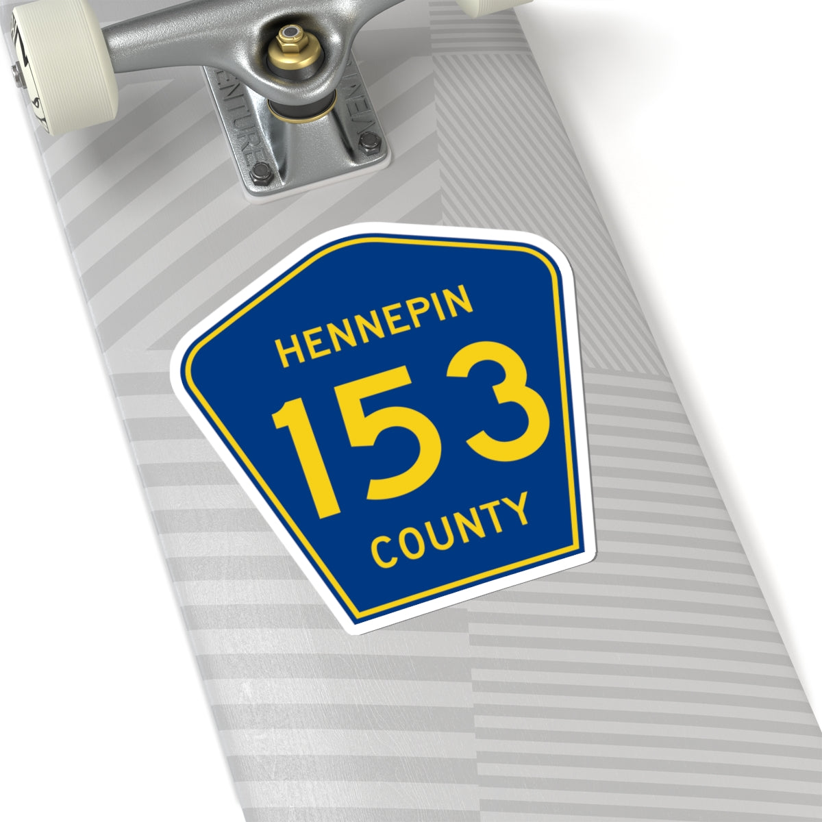 Hennepin County 153 (Minnesota) (Road Sign) STICKER Vinyl Kiss-Cut Decal