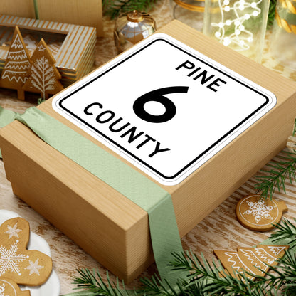 Pine County Route 6 MN (Minnesota) (Road Sign) STICKER Vinyl Kiss-Cut Decal