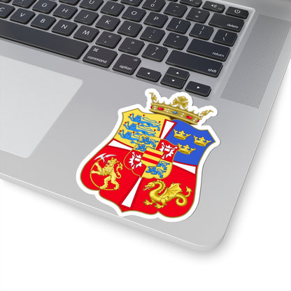 Armoiries Kristian I de Danmark 1426-1481 (Denmark) (Coat of Arms) STICKER Vinyl Kiss-Cut Decal