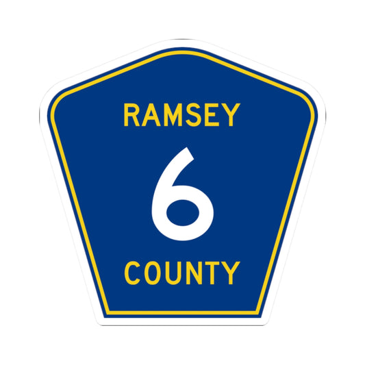Ramsey County 6 MN (Minnesota) (Road Sign) STICKER Vinyl Kiss-Cut Decal