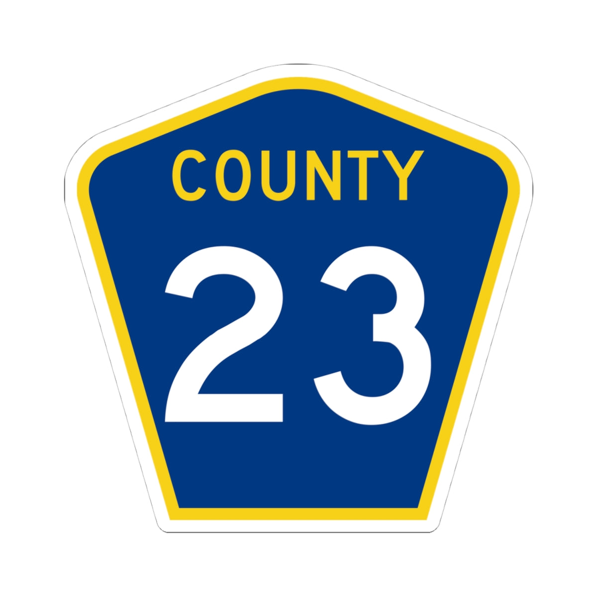 County 23 MN (Minnesota) (Road Sign) STICKER Vinyl Kiss-Cut Decal