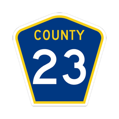 County 23 MN (Minnesota) (Road Sign) STICKER Vinyl Kiss-Cut Decal