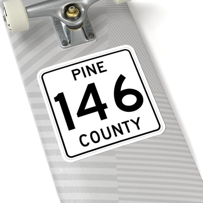 Pine County Route 146 MN (Minnesota) (Road Sign) STICKER Vinyl Kiss-Cut Decal