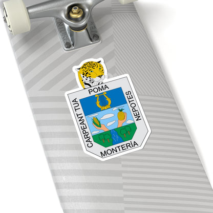 Escudo de Montería (Colombia) (Coat of Arms) STICKER Vinyl Kiss-Cut Decal