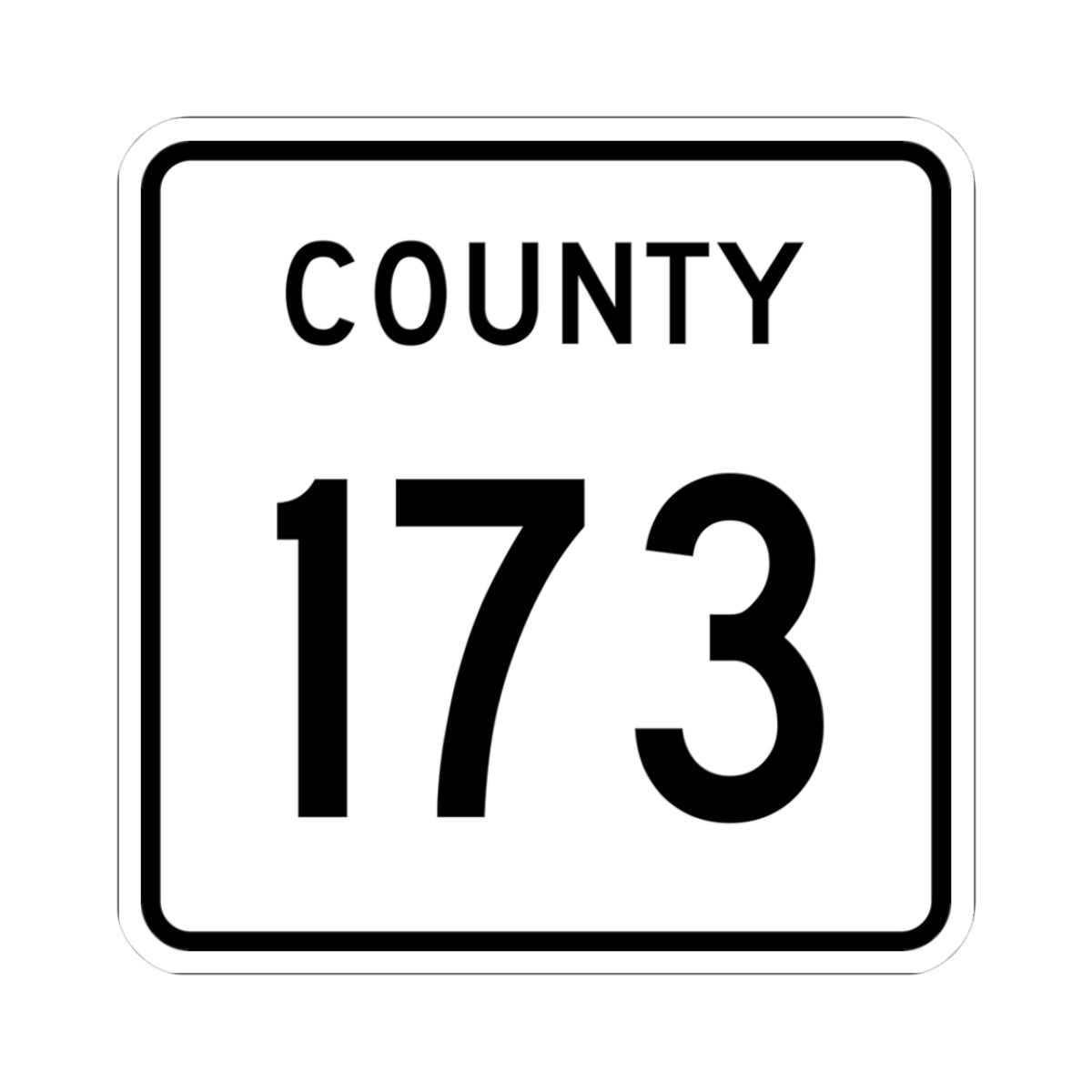 County 173 square (Minnesota) (Road Sign) STICKER Vinyl Kiss-Cut Decal
