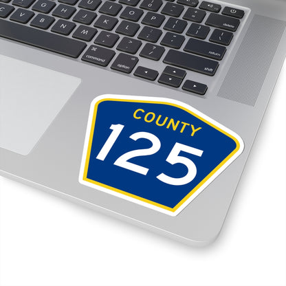 County 125 MN (Minnesota) (Road Sign) STICKER Vinyl Kiss-Cut Decal
