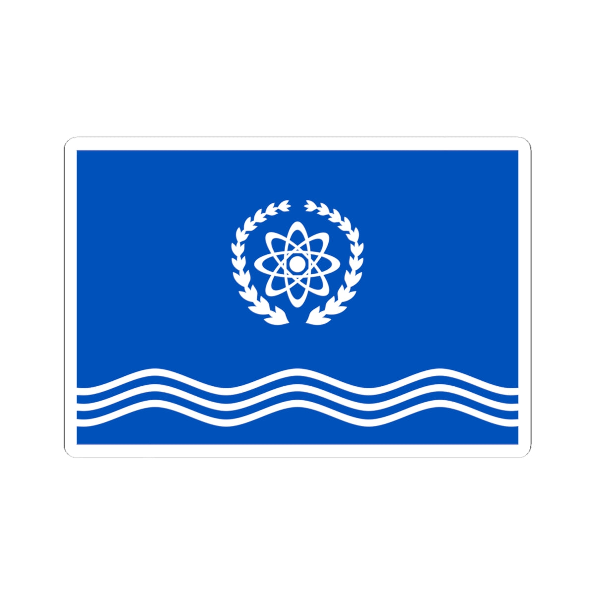 Flag of Obninsk Kaluga oblast (Russia) STICKER Vinyl Kiss-Cut Decal