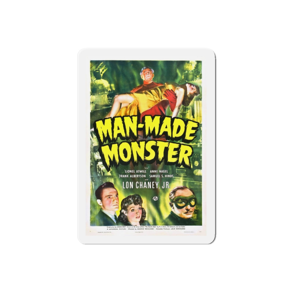 MAN-MADE MONSTER 1941 Movie Poster - Refrigerator Magnet-6" × 6"-The Sticker Space