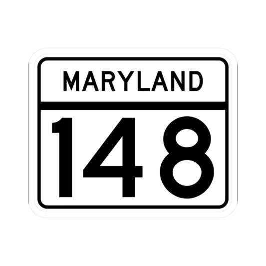 MD Route 148 (Maryland) (Road Sign) STICKER Vinyl Kiss-Cut Decal
