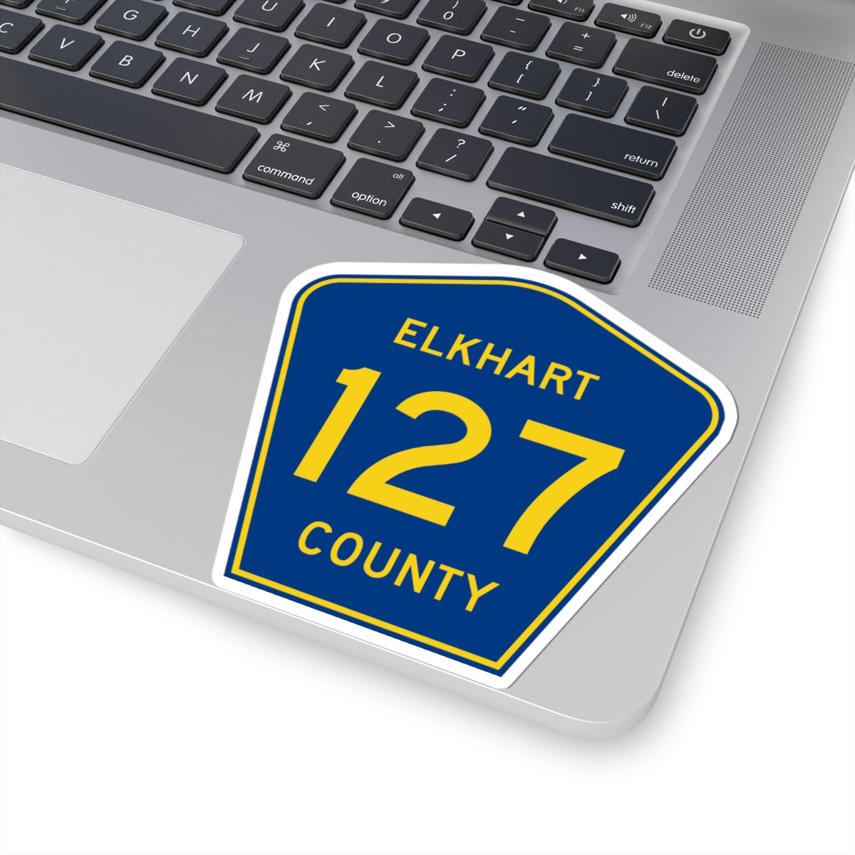 Elkhart County Road 127 IN (Indiana) (Road Sign) STICKER Vinyl Kiss-Cut Decal