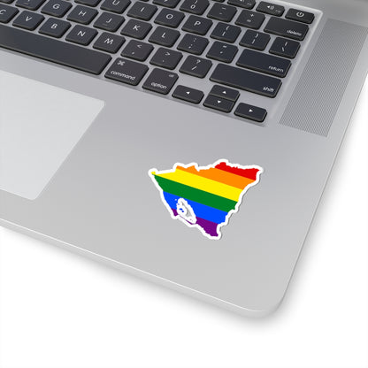 LGBT flag map of Nicaragua (Nicaragua) STICKER Vinyl Kiss-Cut Decal