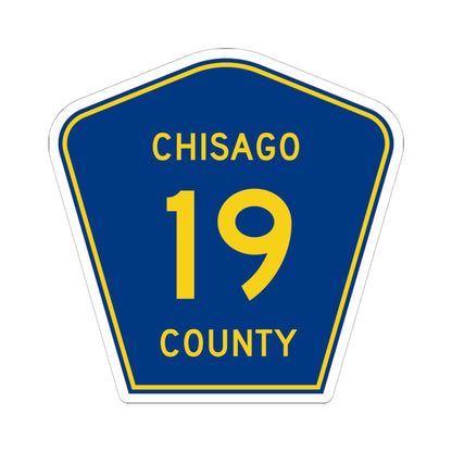 Chisago County 19 (Minnesota) (Road Sign) STICKER Vinyl Kiss-Cut Decal