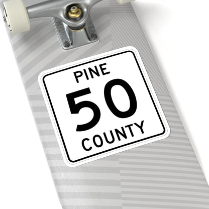 Pine County Route 50 MN (Minnesota) (Road Sign) STICKER Vinyl Kiss-Cut Decal