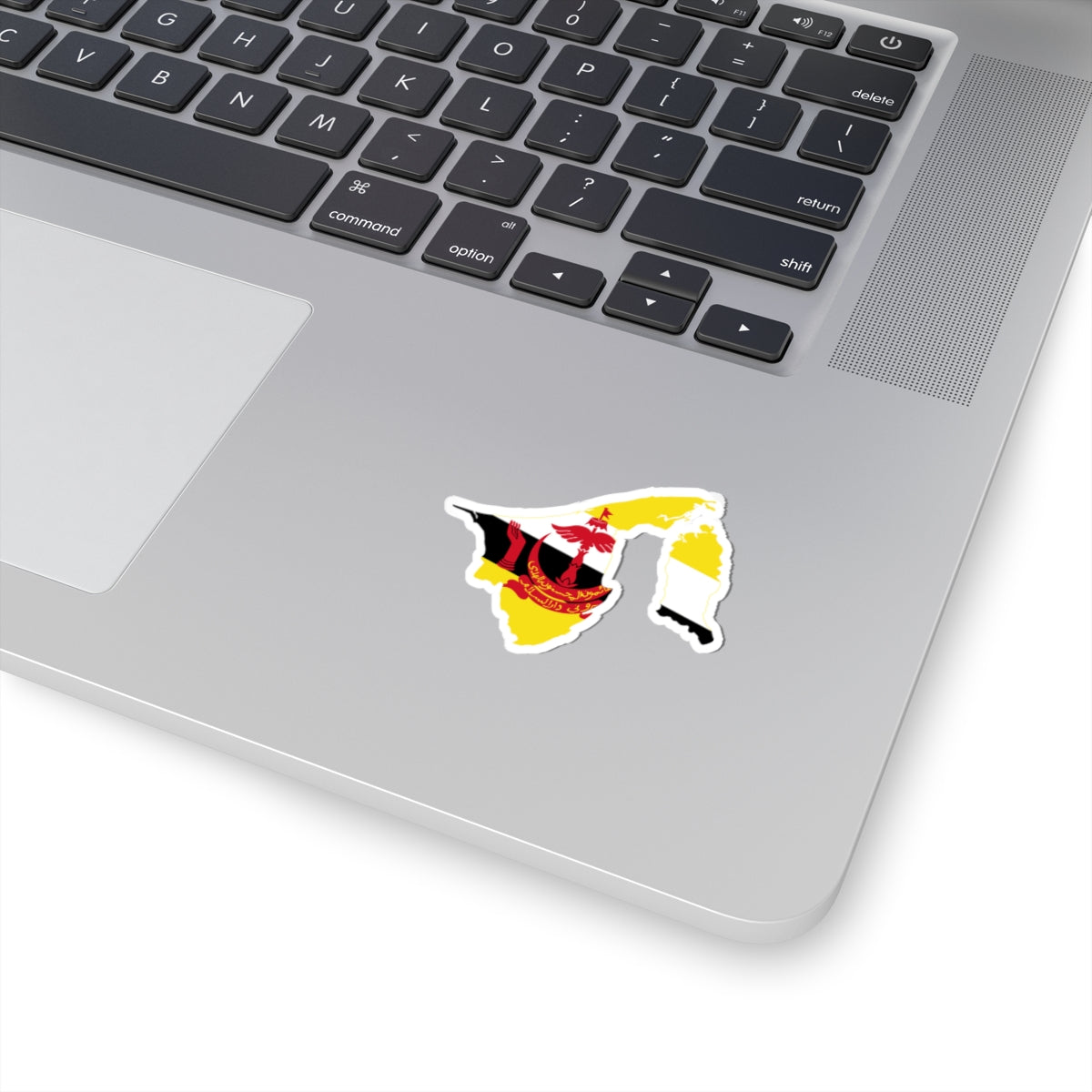 Flag-map of Brunei2 (Brunei) STICKER Vinyl Kiss-Cut Decal