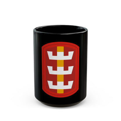 130th Engineer Brigade (U.S. Army) Black Coffee Mug-15oz-The Sticker Space