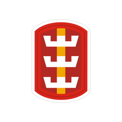 130th Engineer Brigade (U.S. Army) REVERSE PRINT Transparent STICKER-2" × 2"-The Sticker Space