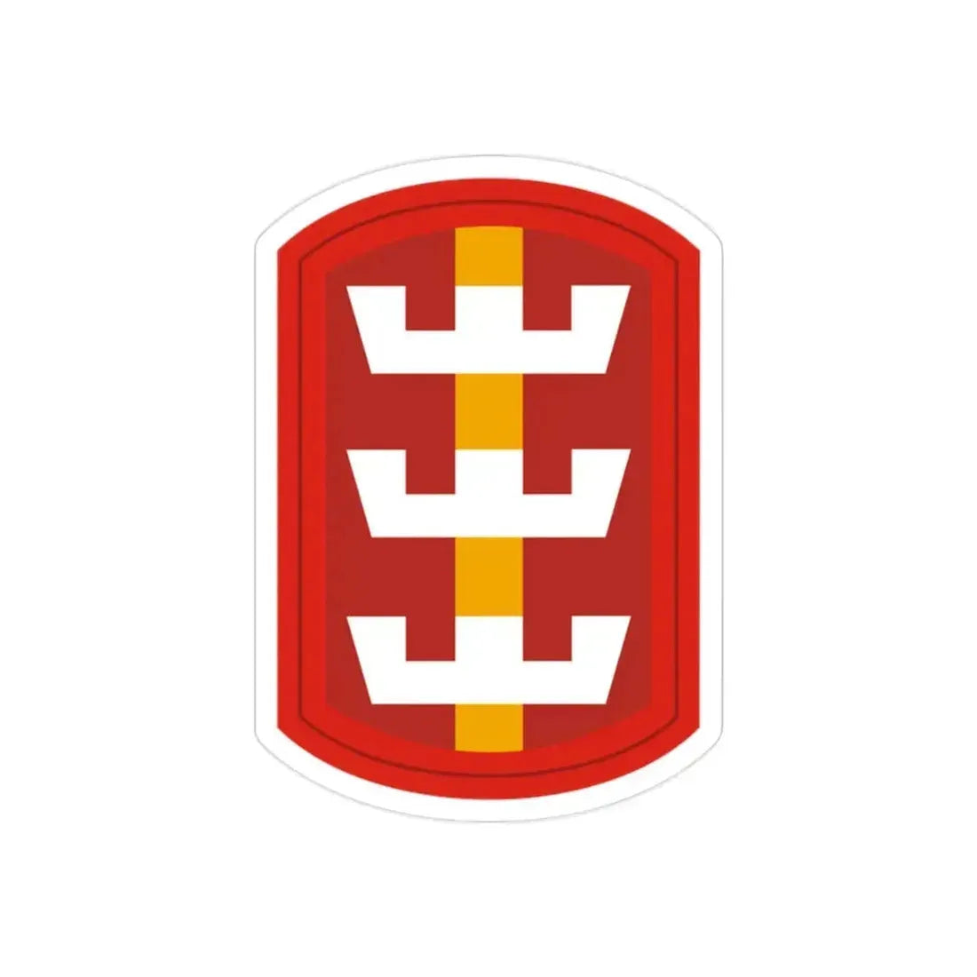 130th Engineer Brigade (U.S. Army) REVERSE PRINT Transparent Die-Cut STICKER 2 Inch Die-Cut Transparent - The Sticker Space