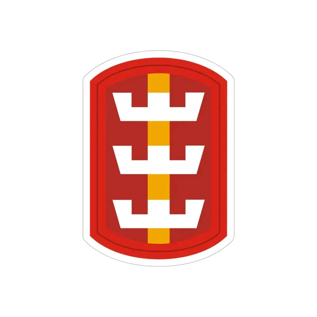 130th Engineer Brigade (U.S. Army) REVERSE PRINT Transparent Die-Cut STICKER - The Sticker Space