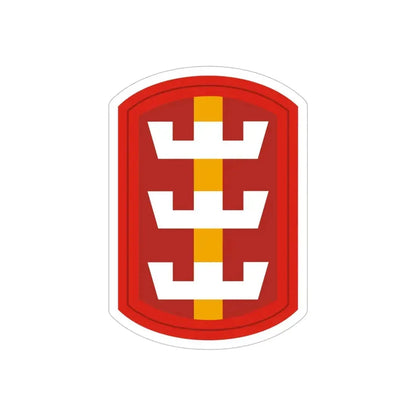 130th Engineer Brigade (U.S. Army) REVERSE PRINT Transparent Die-Cut STICKER - The Sticker Space