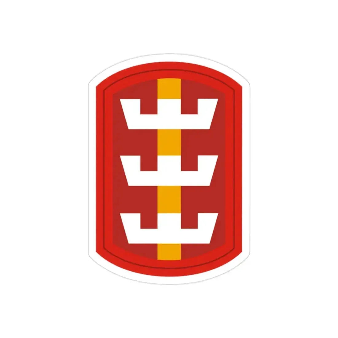 130th Engineer Brigade (U.S. Army) REVERSE PRINT Transparent Die-Cut STICKER - The Sticker Space