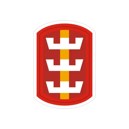 130th Engineer Brigade (U.S. Army) REVERSE PRINT Transparent Die-Cut STICKER - The Sticker Space