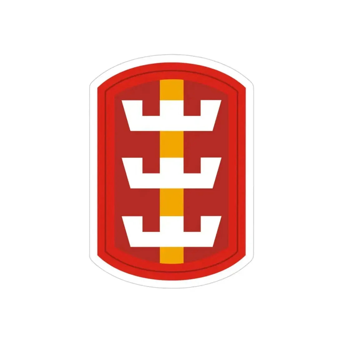 130th Engineer Brigade (U.S. Army) REVERSE PRINT Transparent Die-Cut STICKER - The Sticker Space