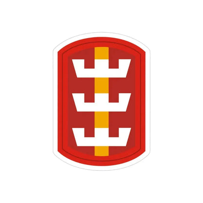 130th Engineer Brigade (U.S. Army) REVERSE PRINT Transparent Die-Cut STICKER - The Sticker Space