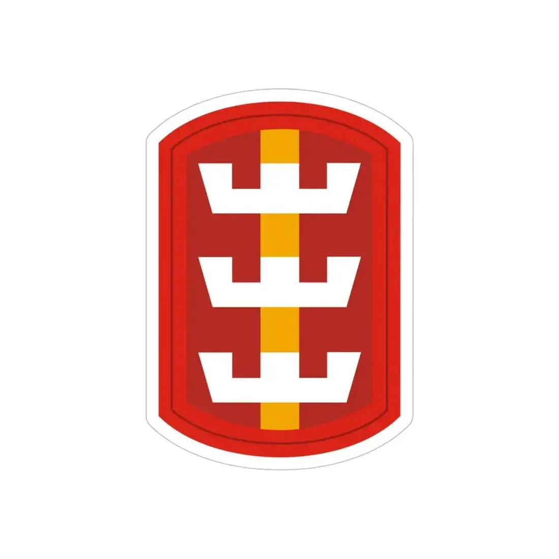 130th Engineer Brigade (U.S. Army) REVERSE PRINT Transparent Die-Cut STICKER - The Sticker Space