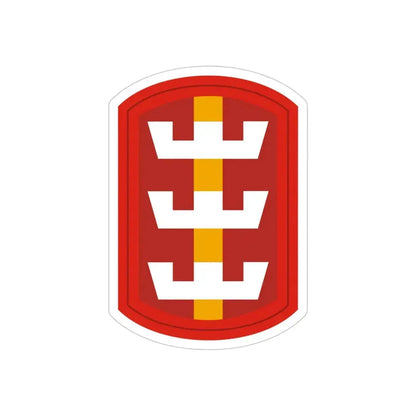130th Engineer Brigade (U.S. Army) REVERSE PRINT Transparent Die-Cut STICKER - The Sticker Space