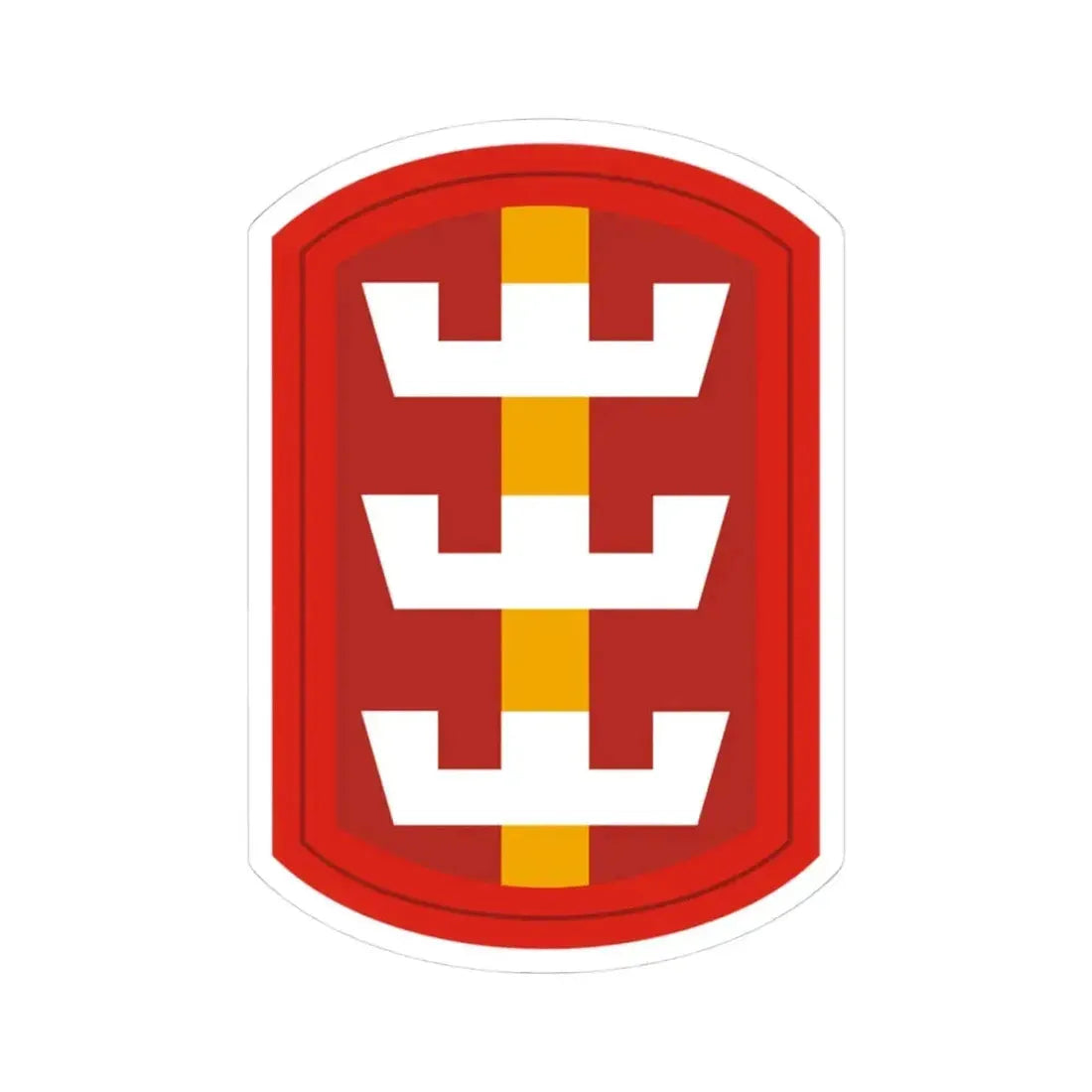 130th Engineer Brigade (U.S. Army) STICKER Vinyl Kiss-Cut Decal 3 Inch White - The Sticker Space