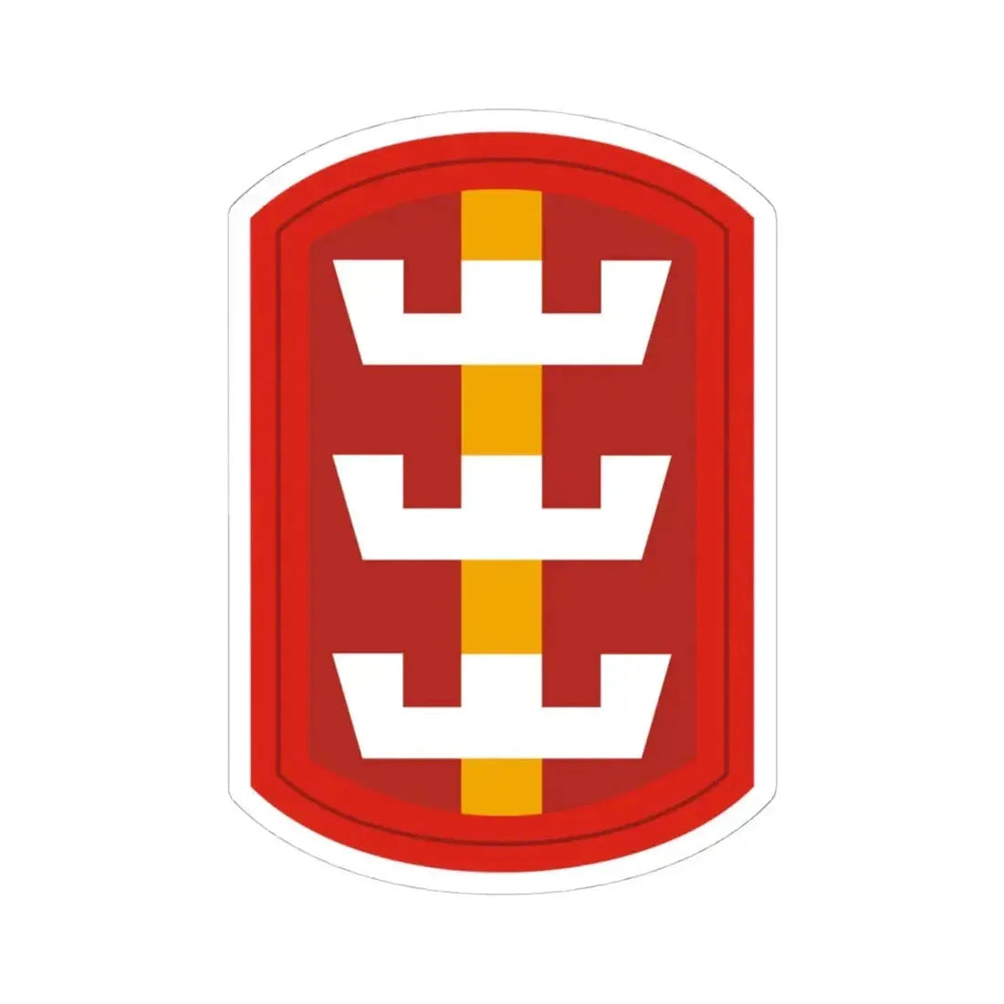 130th Engineer Brigade (U.S. Army) STICKER Vinyl Kiss-Cut Decal 4 Inch White - The Sticker Space