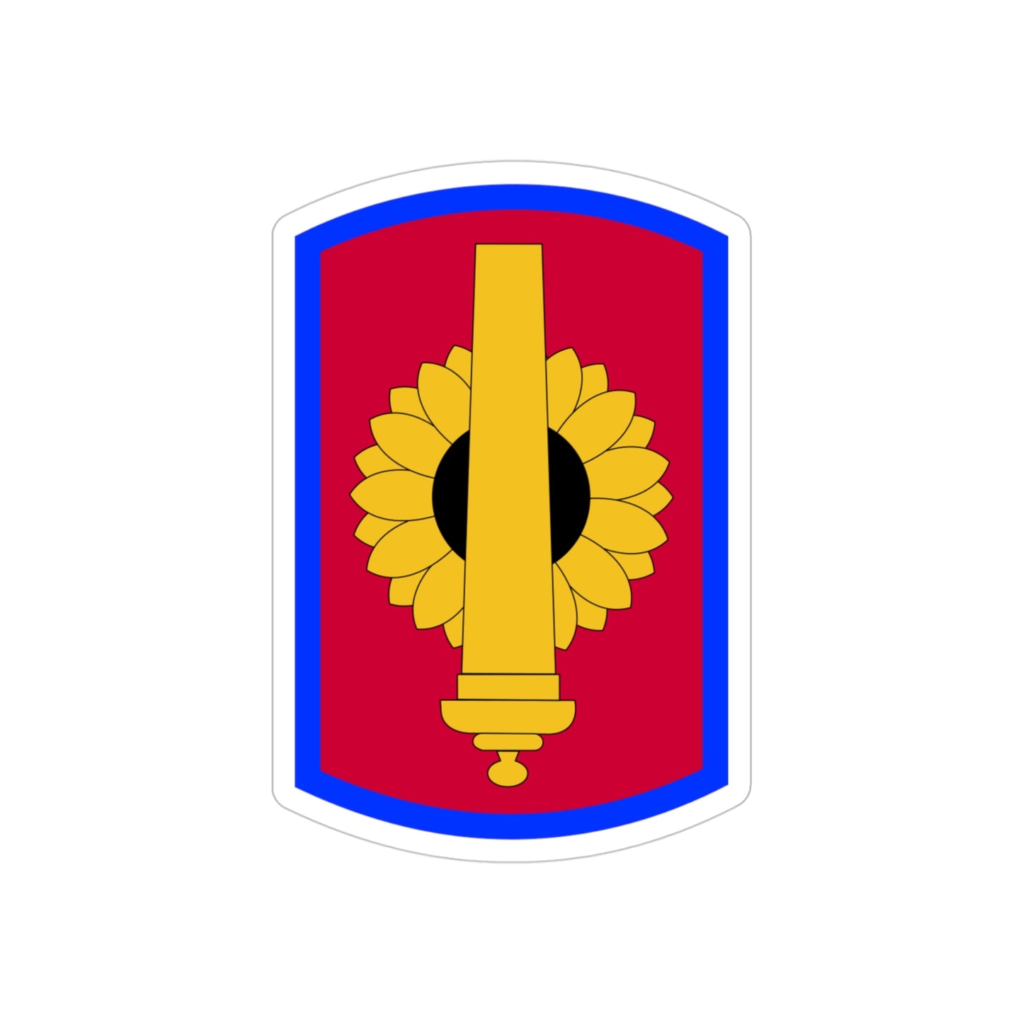 130th Field Artillery Brigade (U.S. Army) REVERSE PRINT Transparent STICKER-4 Inch-The Sticker Space