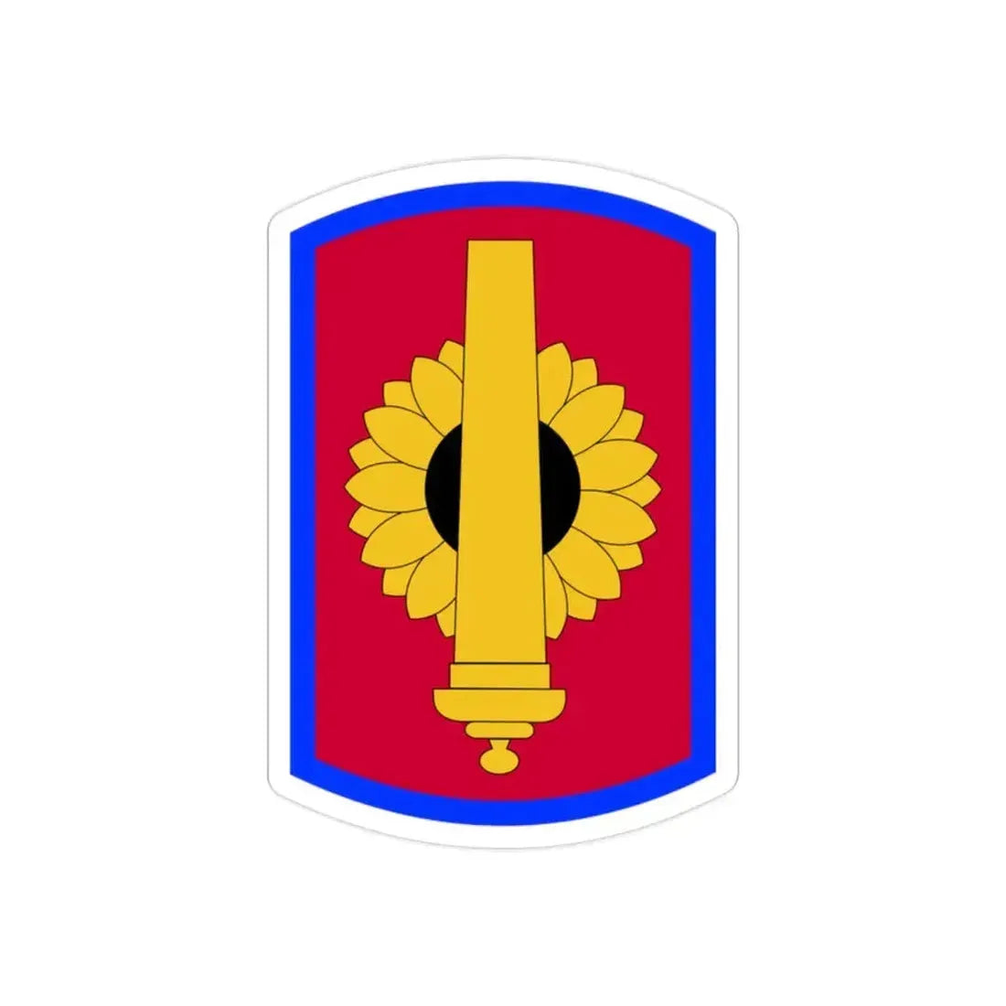 130th Field Artillery Brigade (U.S. Army) REVERSE PRINT Transparent Die-Cut STICKER 2 Inch Die-Cut Transparent - The Sticker Space