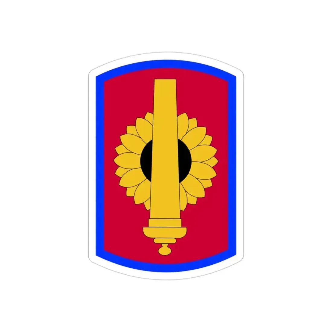 130th Field Artillery Brigade (U.S. Army) REVERSE PRINT Transparent Die-Cut STICKER 3 Inch Die-Cut Transparent - The Sticker Space