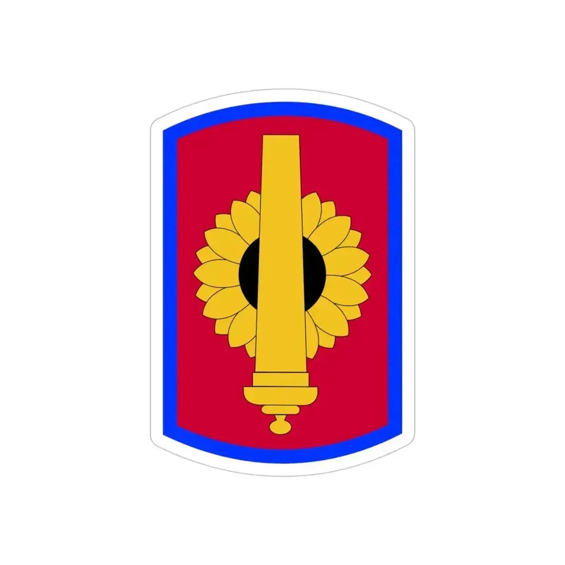 130th Field Artillery Brigade (U.S. Army) REVERSE PRINT Transparent Die-Cut STICKER 4 Inch Die-Cut Transparent - The Sticker Space