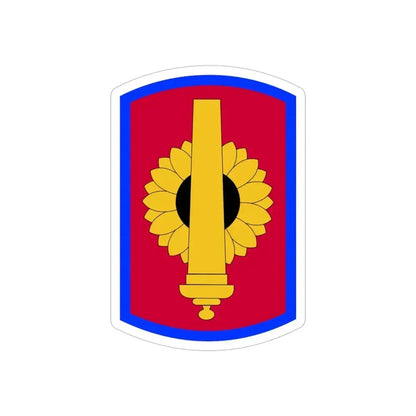 130th Field Artillery Brigade (U.S. Army) REVERSE PRINT Transparent Die-Cut STICKER 4 Inch Die-Cut Transparent - The Sticker Space