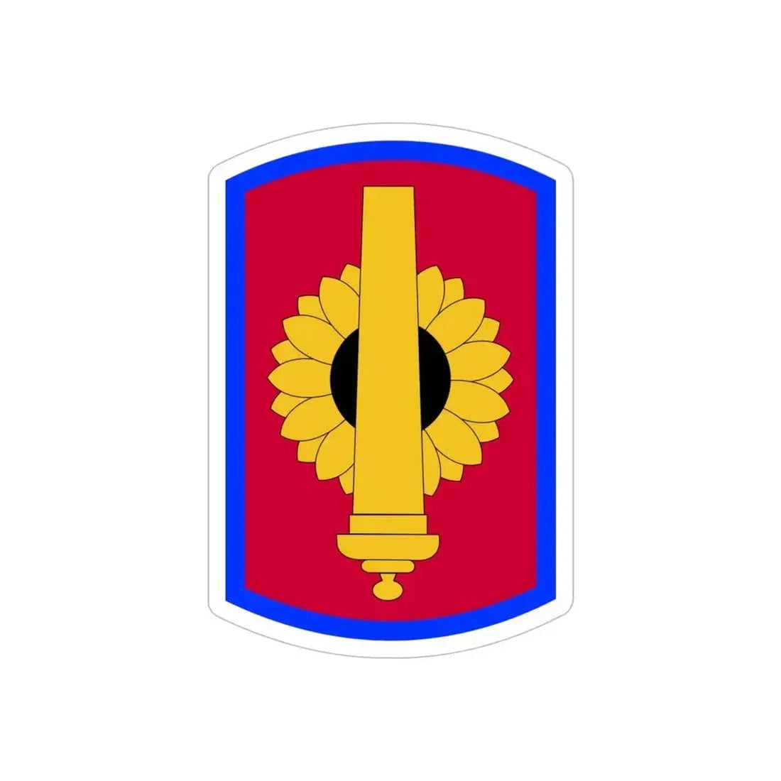 130th Field Artillery Brigade (U.S. Army) REVERSE PRINT Transparent Die-Cut STICKER 6 Inch Die-Cut Transparent - The Sticker Space