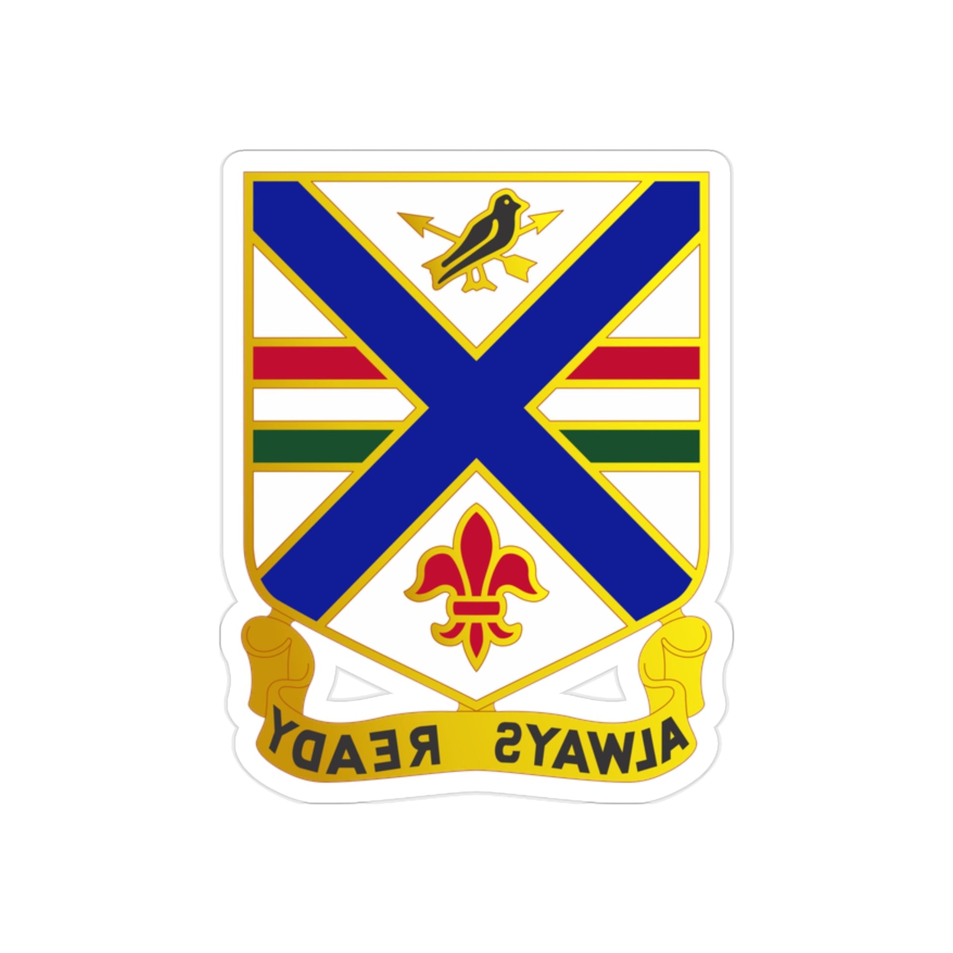 130th Infantry Regiment (U.S. Army) REVERSE PRINT Transparent STICKER-2" × 2"-The Sticker Space