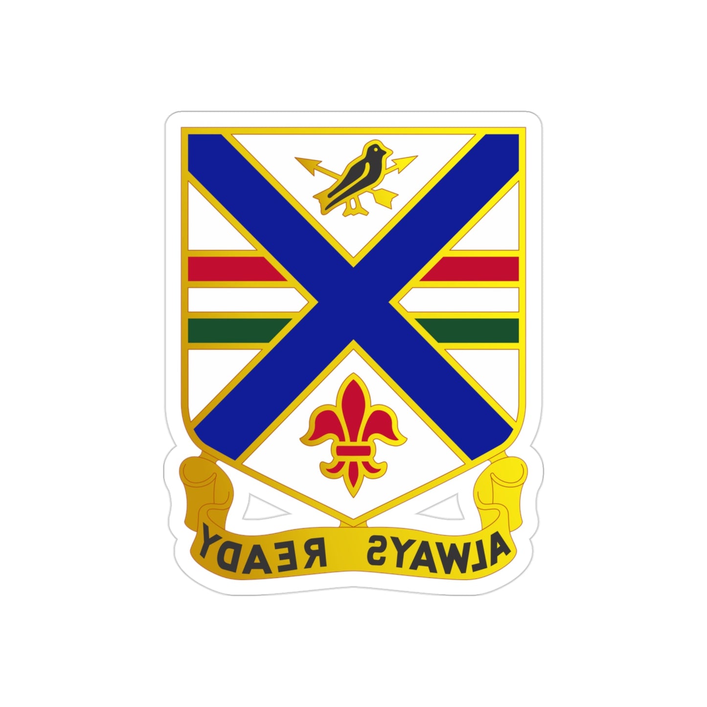 130th Infantry Regiment (U.S. Army) REVERSE PRINT Transparent STICKER-3" × 3"-The Sticker Space