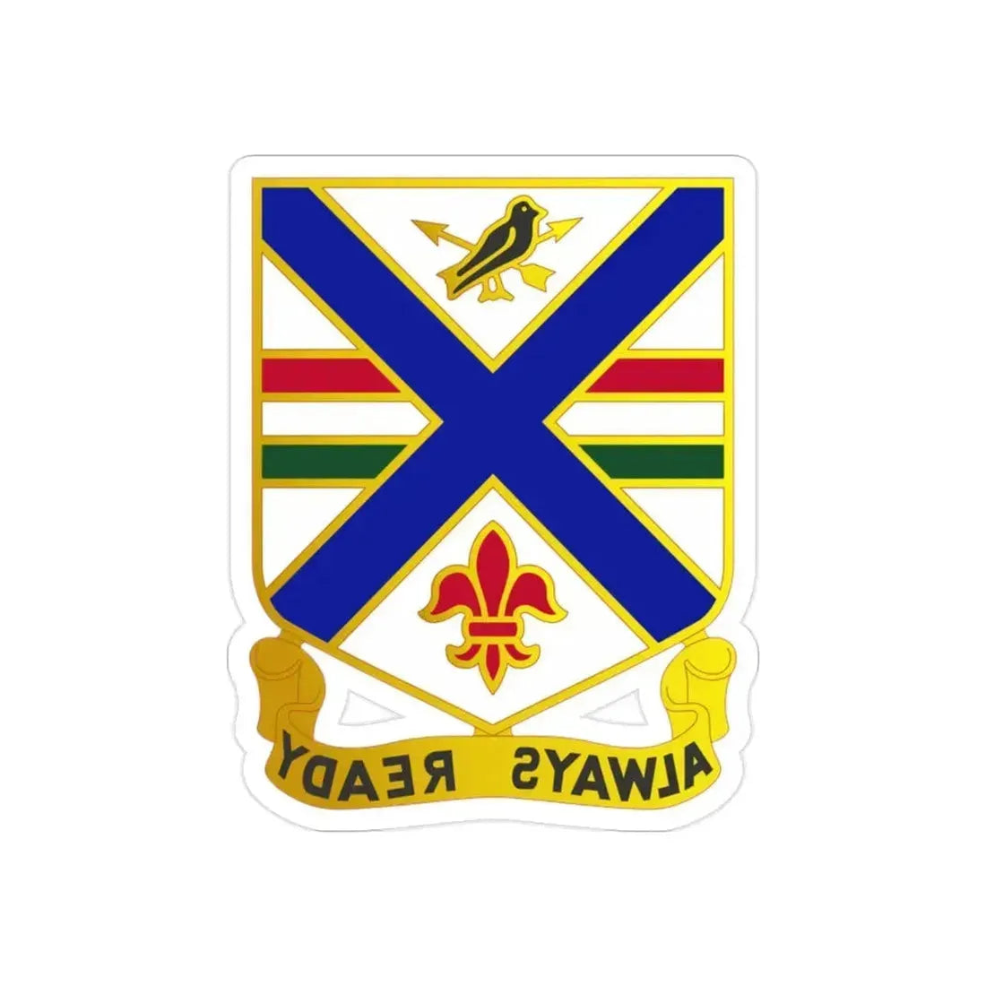 130th Infantry Regiment (U.S. Army) REVERSE PRINT Transparent Die-Cut STICKER 2 Inch Die-Cut Transparent - The Sticker Space