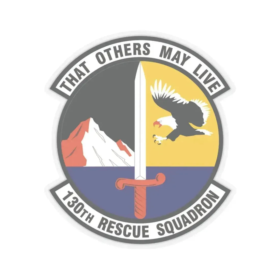 130th Rescue Squadron (U.S. Air Force) STICKER Vinyl Kiss-Cut Decal 3 Inch Transparent - The Sticker Space
