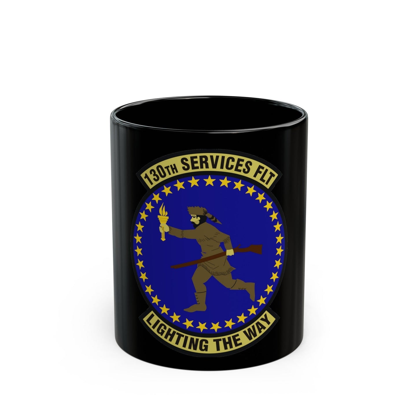 130th Services Flight (U.S. Air Force) Black Coffee Mug-11oz-The Sticker Space