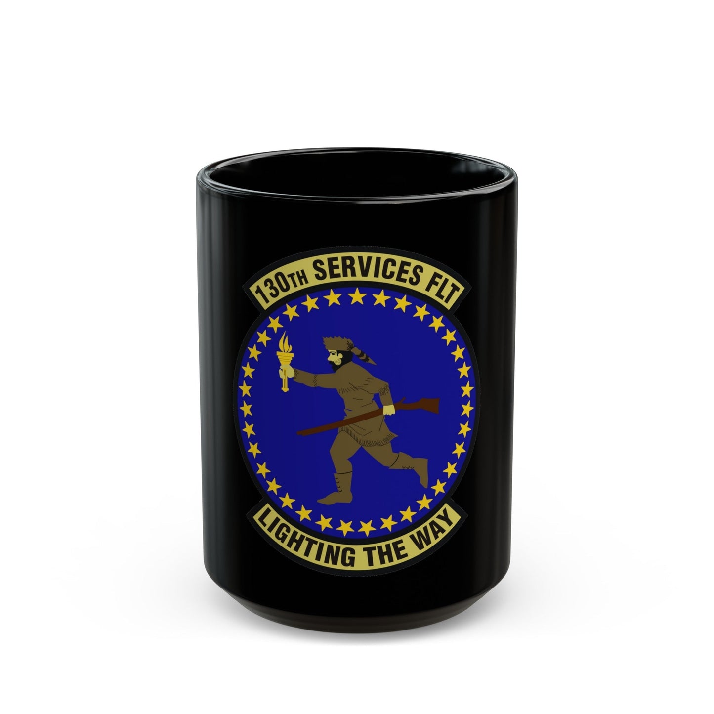 130th Services Flight (U.S. Air Force) Black Coffee Mug-15oz-The Sticker Space