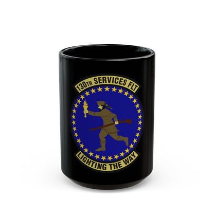 130th Services Flight (U.S. Air Force) Black Coffee Mug-15oz-The Sticker Space