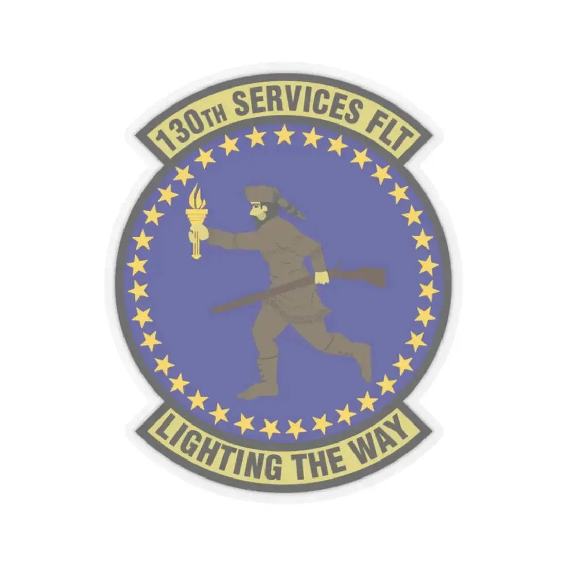 130th Services Flight (U.S. Air Force) STICKER Vinyl Kiss-Cut Decal 2 Inch Transparent - The Sticker Space